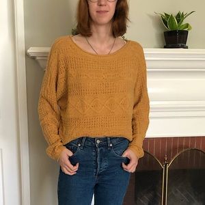 Knit Mustard yellow Sweater Abercrombie & Fitch